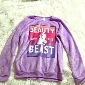 Velvet Beauty and The Beast Sweatshirt Top